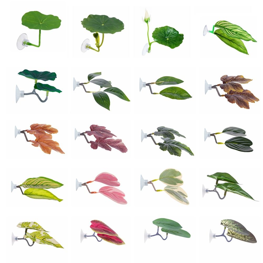 Aquarium Plant Live - Plastic Betta Fish Rest Leaf Simulated