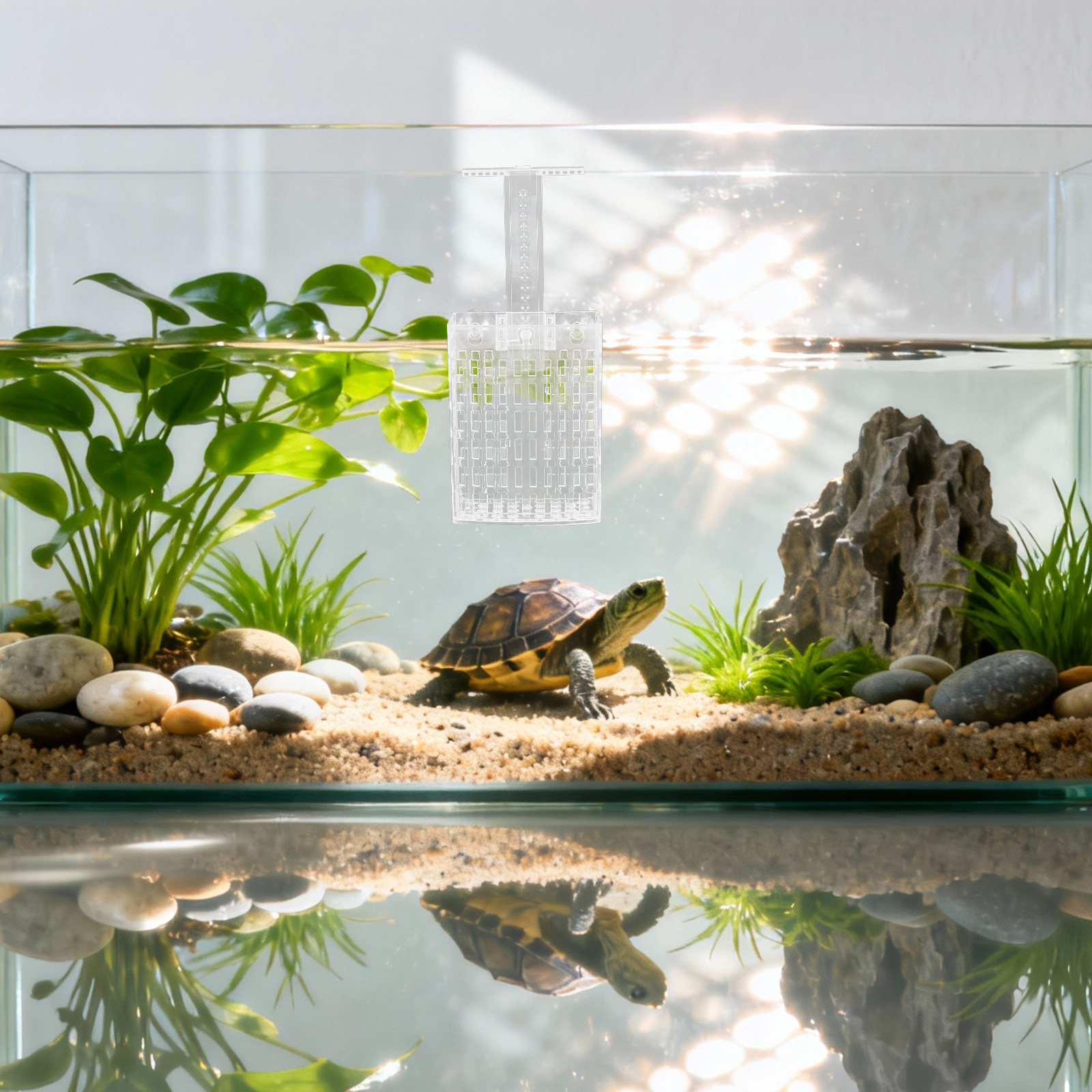 Planted Aquarium With Fish - 2Set Clear Aquarium Plant Holder Adjustable