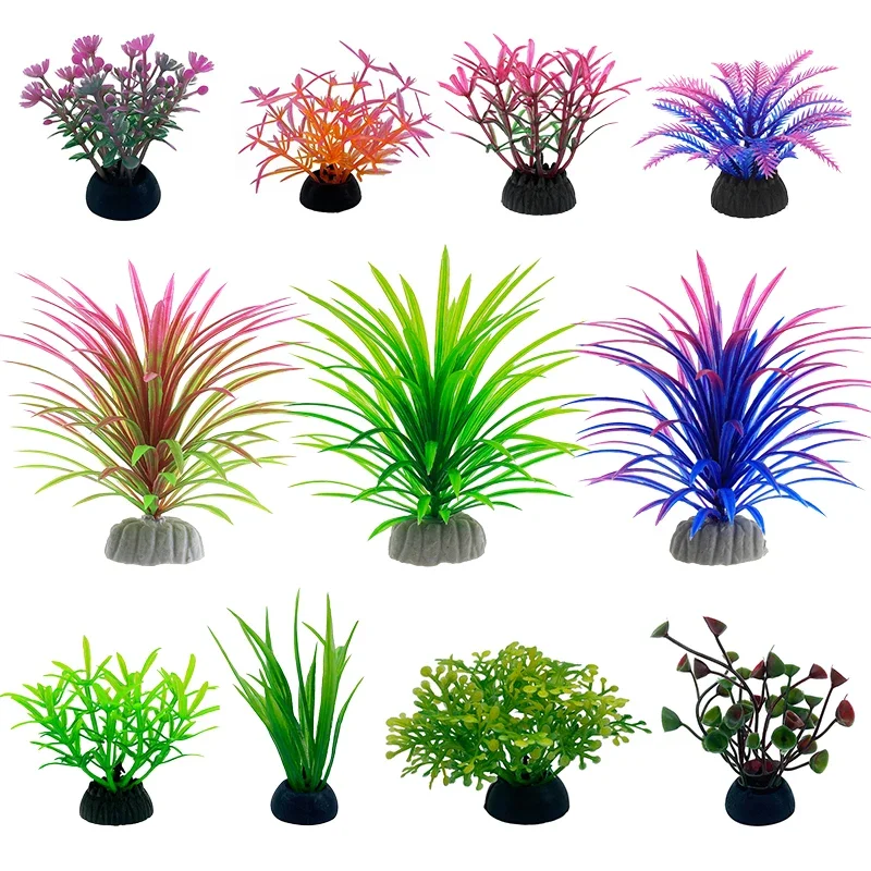 Aquarium Plant Live - PVC Aquarium Decorative Simulation Artificial Leaves