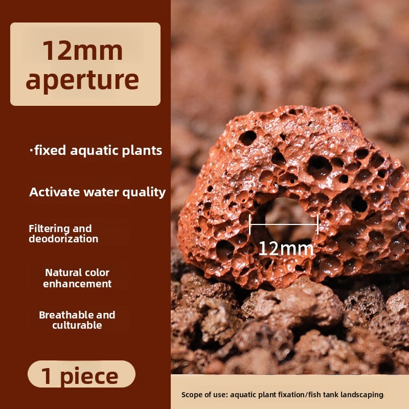 Red Lava Rock Planting Ring –  - Planted Aquarium Carpet Plant recension och pris