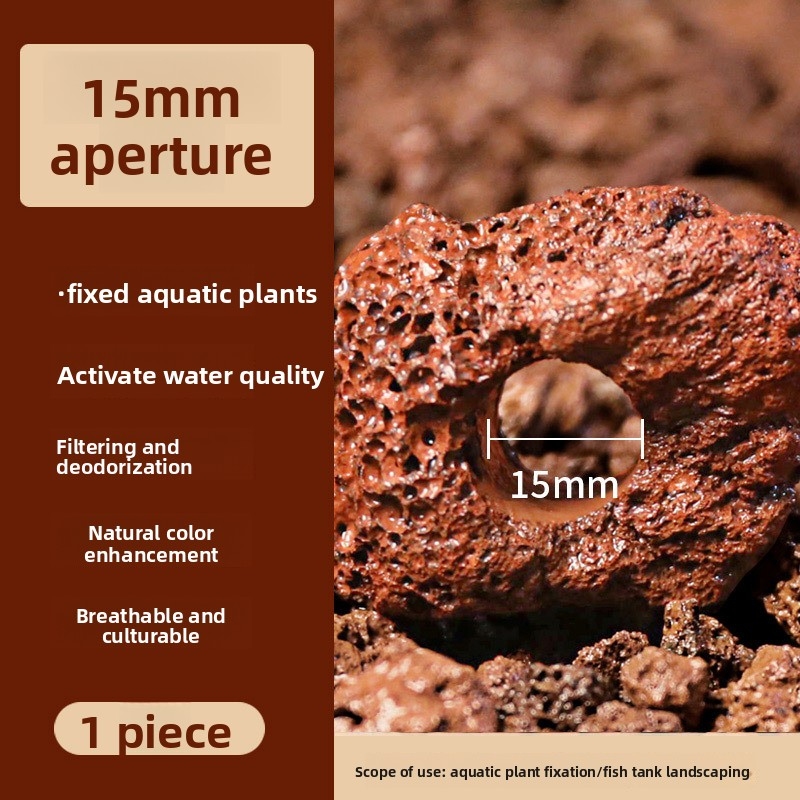 Red Lava Rock Planting Ring –  - Planted Aquarium Carpet Plant recension och pris