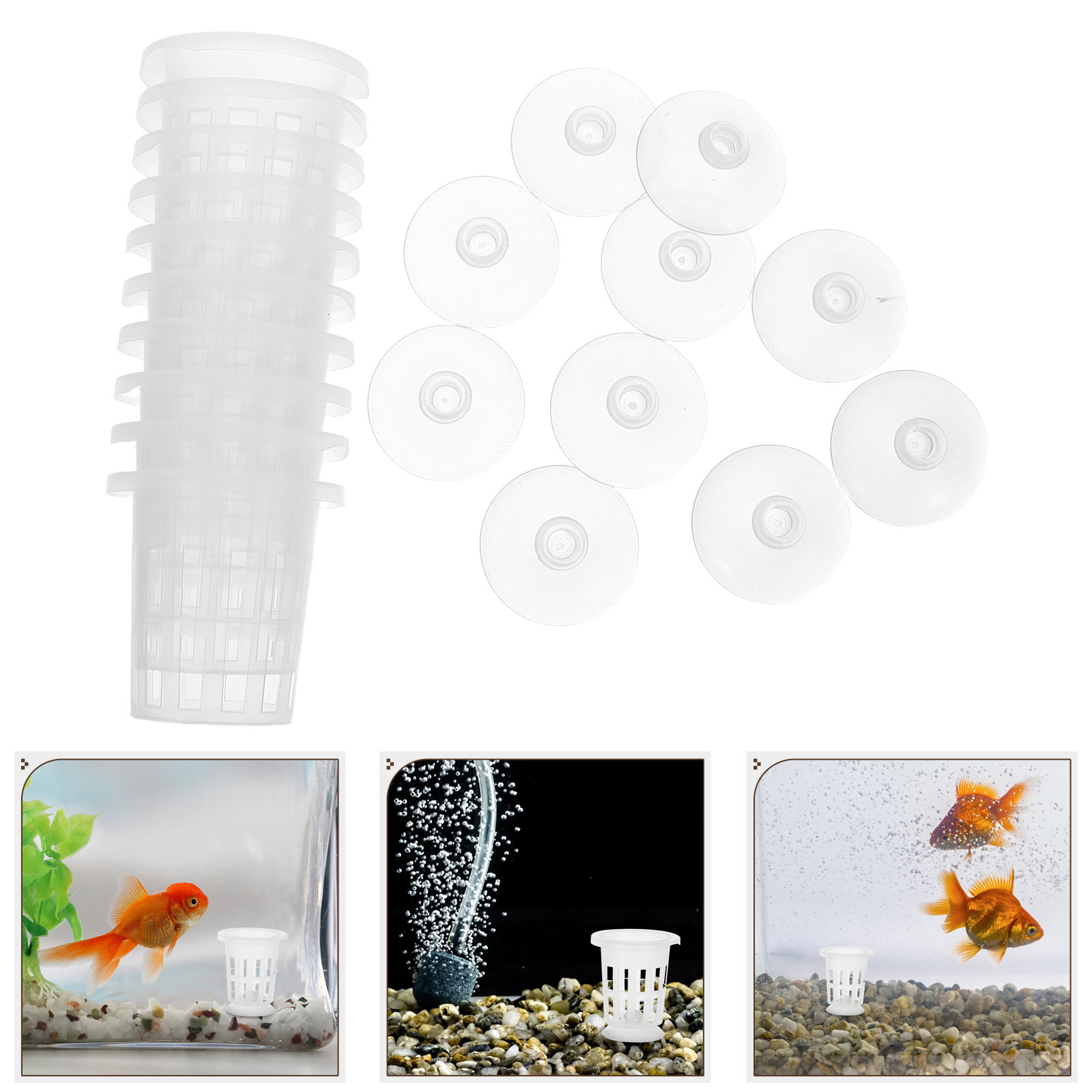 1Set Hydroponic Net Pot with S - Aquarium Plant recension och pris