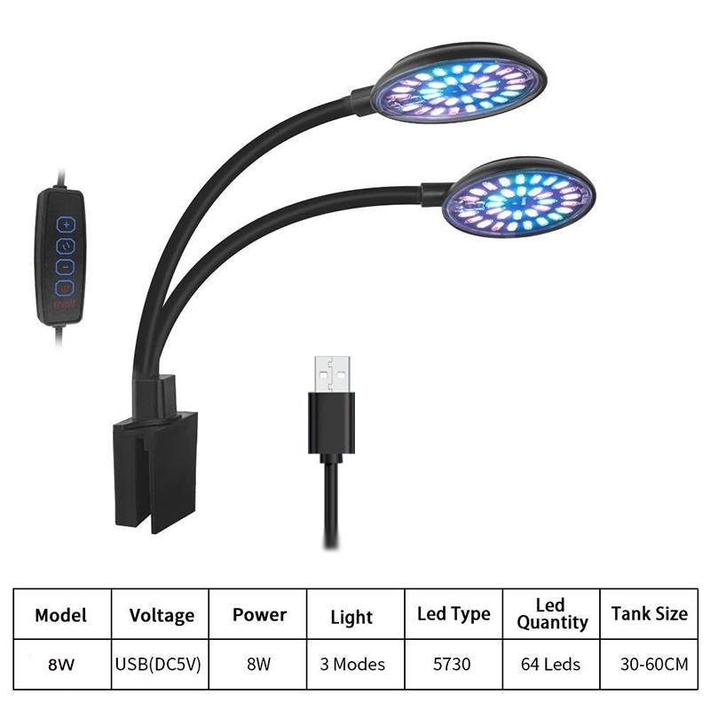 USB Aquarium LED Light Fish Ta - Aquarium Plant Growing recension och pris