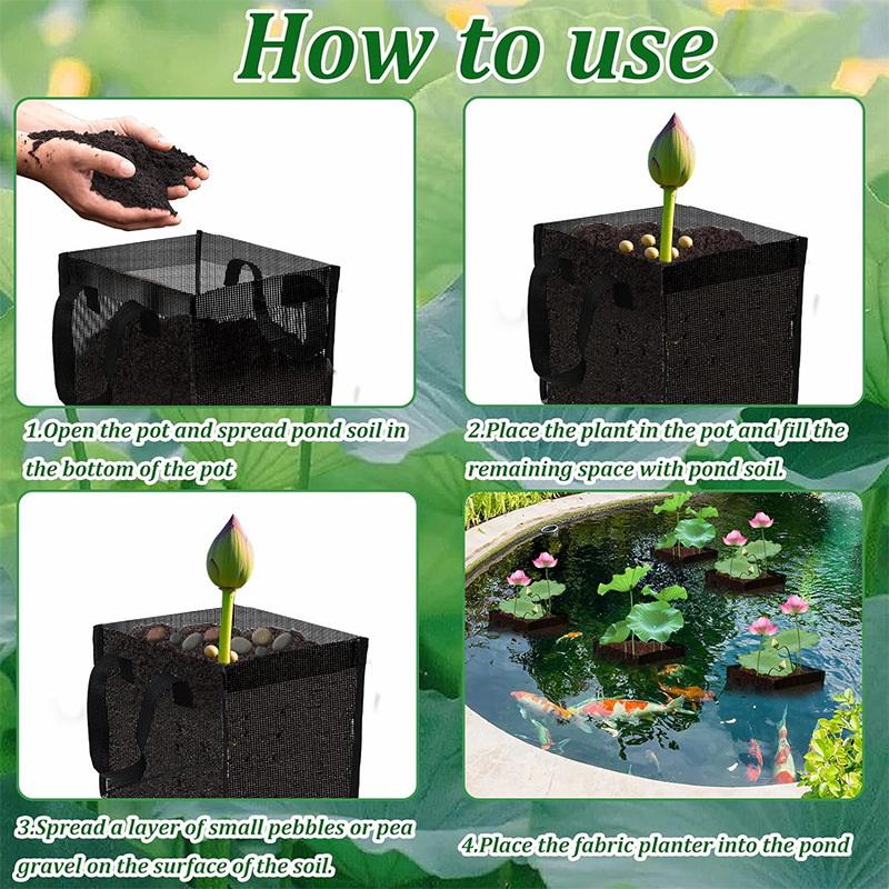 4 Pcs Black Mesh Pond Planting - Aquarium Plant recension och pris