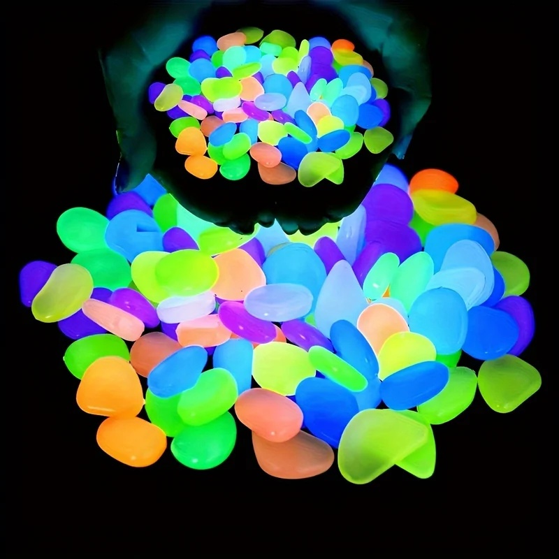 50-200pcs Glow in The Dark Peb - Aquarium Plant recension och pris
