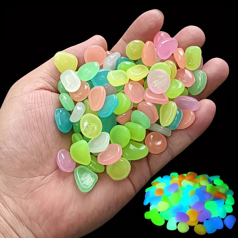 50-200pcs Glow in The Dark Peb - Aquarium Plant recension och pris