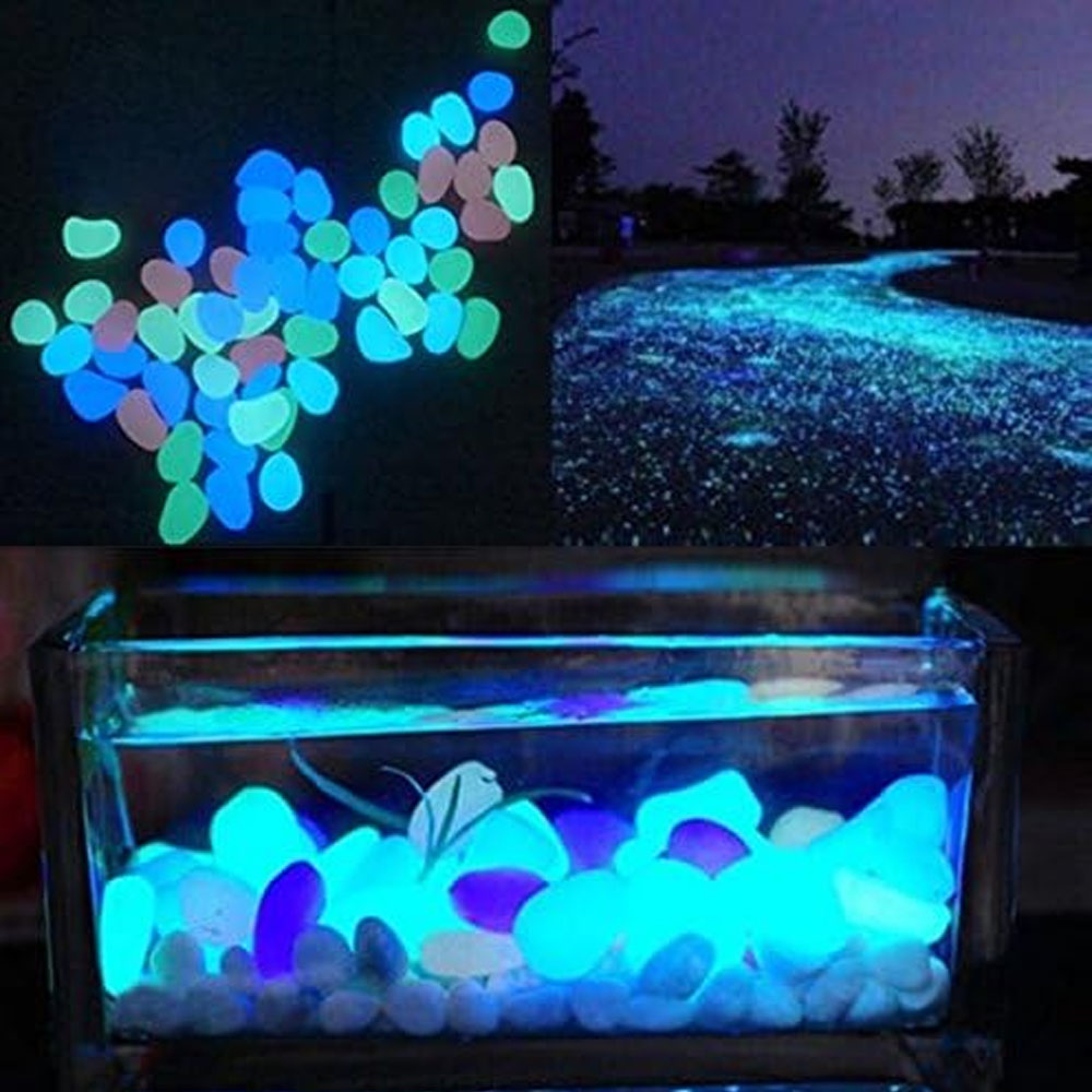 Fish Tank Rocks Glow Blue Pebb - Aquarium Plant recension och pris