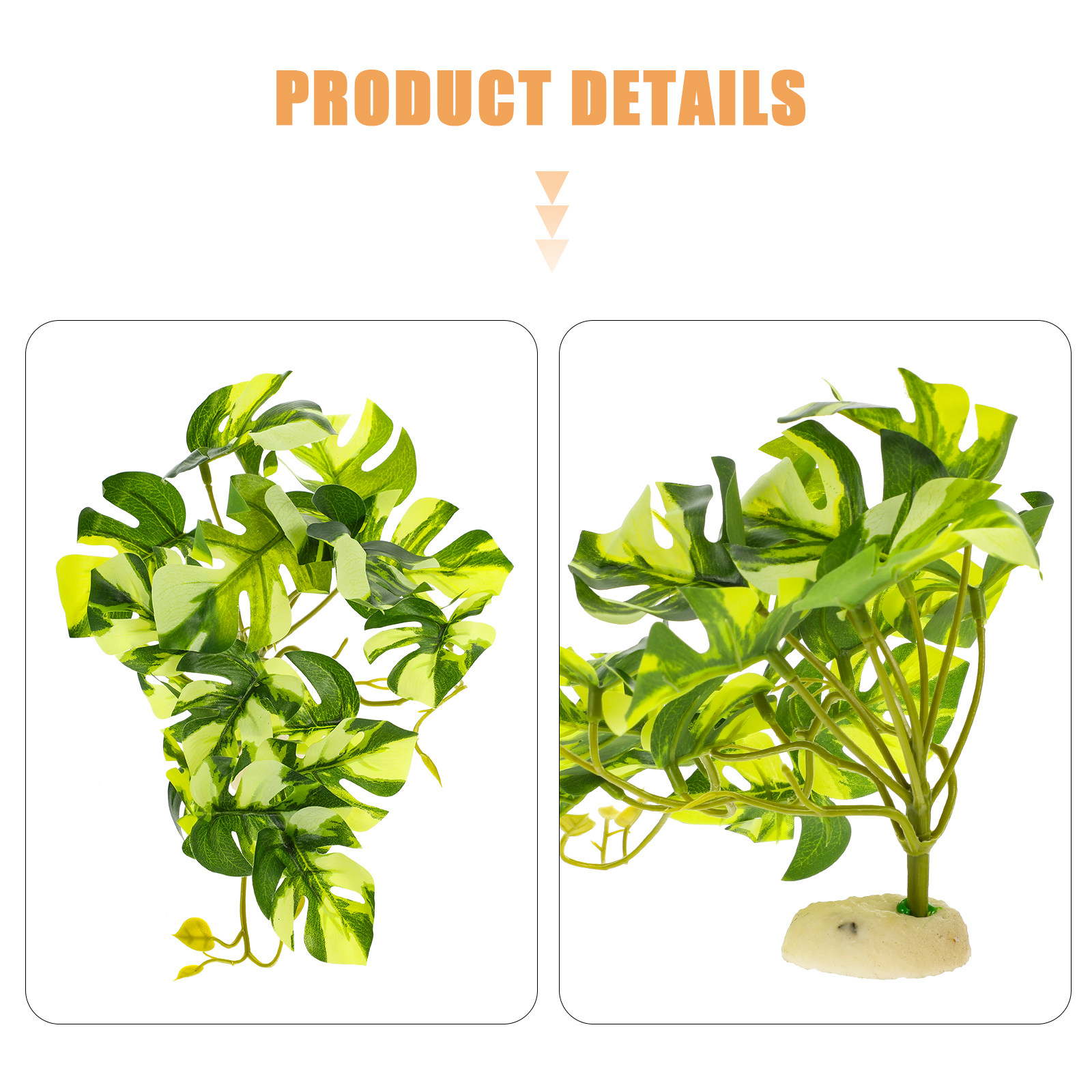 Lifelike Resin Reptile Terrari - Planted Aquarium With Fish recension och pris