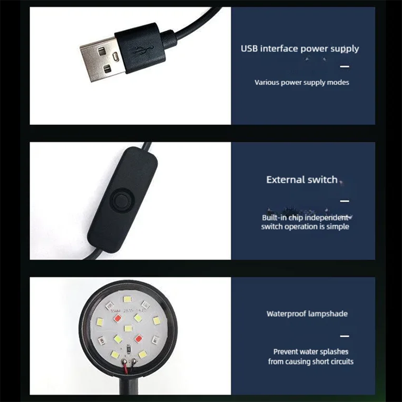 USB LED Fish Tank Clip Lamp Hi - Aquarium Plant Growing recension och pris